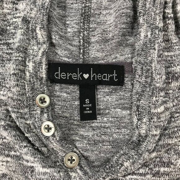 Vintage Gray Casual Indie Grunge Lightweight Pull Over Hoodie Long Sleeve Top /S - Picture 5 of 5